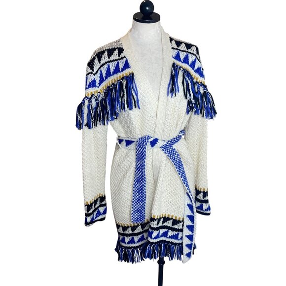 Mother Womens Sweater Size Small Blue Fringe Cardigan Tassel Denim Knit,New Products : American Fashion Style Bags On Sale